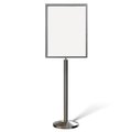 Montour Line Sign Frame Floor Standing 22 x 28 in. V Satin Stainless Steel FS200-2228-V-SS